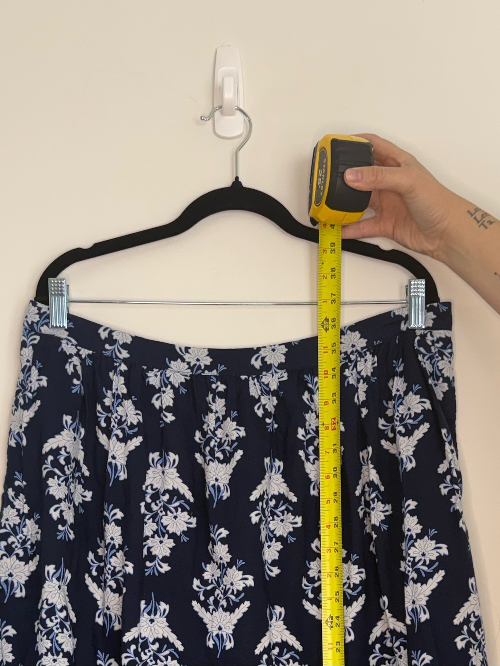 J. Crew Navy Maxi Floral Top and Skirt - Sz. XL - Picture 6 of 7